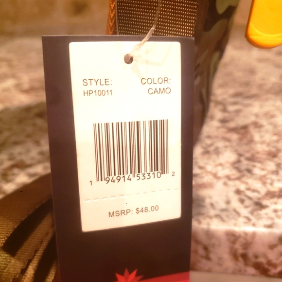 High Park Green Camo Crossbody bag smiley happy face - NEW - Picture 6 of 6